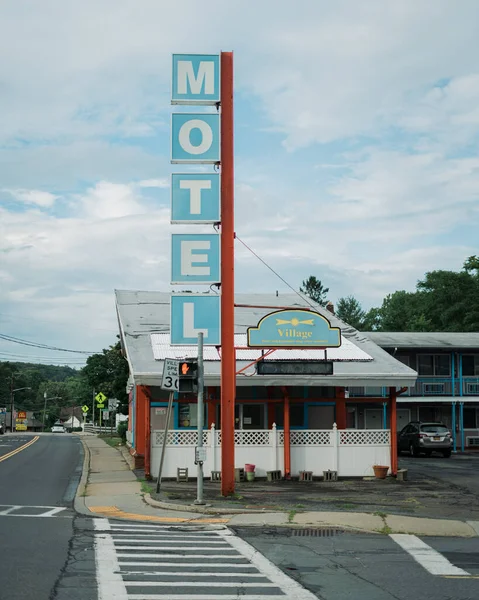 Village Motel Vintage Tabelası Ellenville New York — Stok fotoğraf