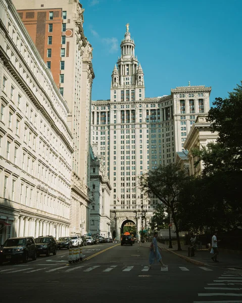 New York City Hall Chambers Street Manhattan New York — Foto Stock