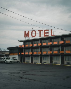 Beltway Motel ve Restoran Vintage tabelası, Halethorpe, Maryland