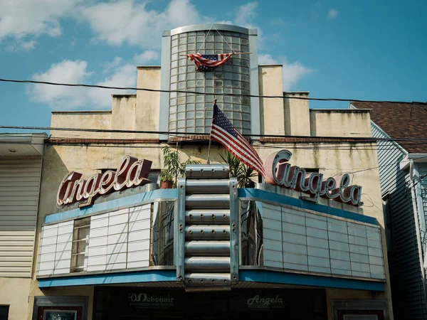 Cartel Vintage Angela Triplex Theatre Coaldale Pensilvania — Foto de Stock
