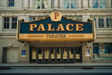 Palace Theater vintage sign, Waterbury, Connecticut clipart