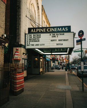 Bay Ridge, Brooklyn, New York 'ta Alpine Sinema Vintage tabelası