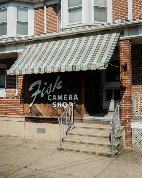 Fisks Camera Shop Vintage Sign Easton Pennsylvania — стокове фото