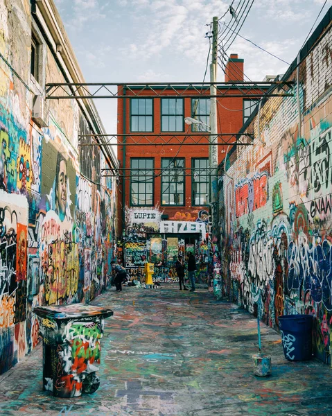 Street Art Graffiti Alley Baltimore Maryland — Stock fotografie