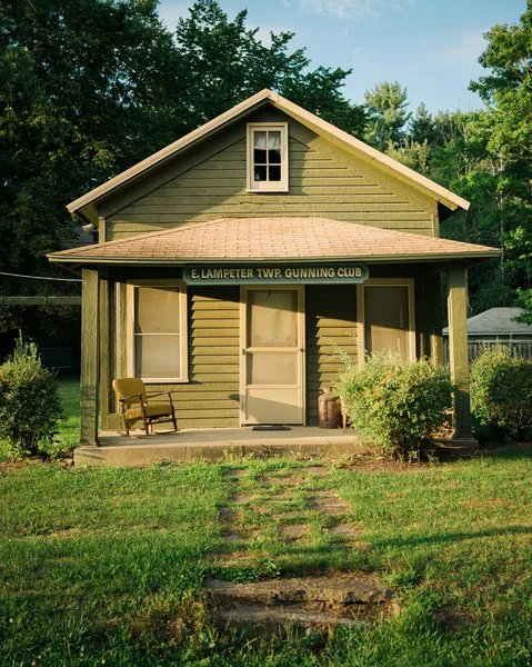 Casa Com East Lampeter Township Gunning Club Sinal Gaines Pensilvânia — Fotografia de Stock