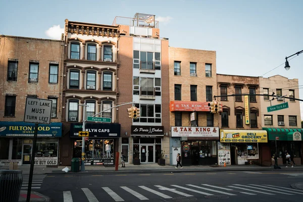 Gatuscen Bedford Stuyvesant Brooklyn New York — Stockfoto