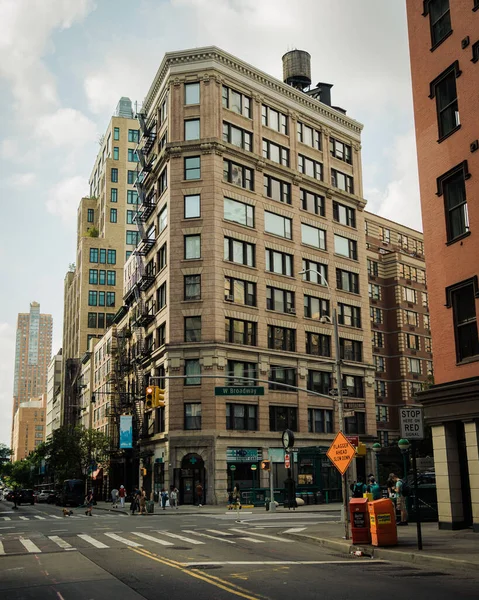 Beautiful Architecture Street Scene Tribeca Manhattan New York — Stock Photo, Image