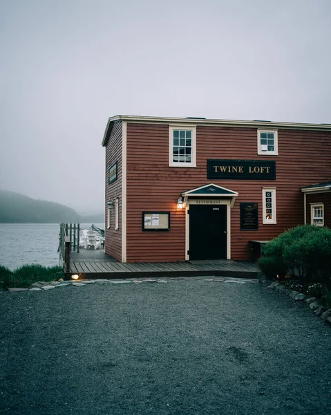 Sisli Bir Gecede Twine Loft Restoranı Trinity Newfoundland Labrador Kanada — Stok fotoğraf