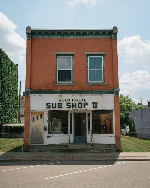 Signo Vintage Southside Sub Shop Elmira Heights Nueva York — Foto de Stock