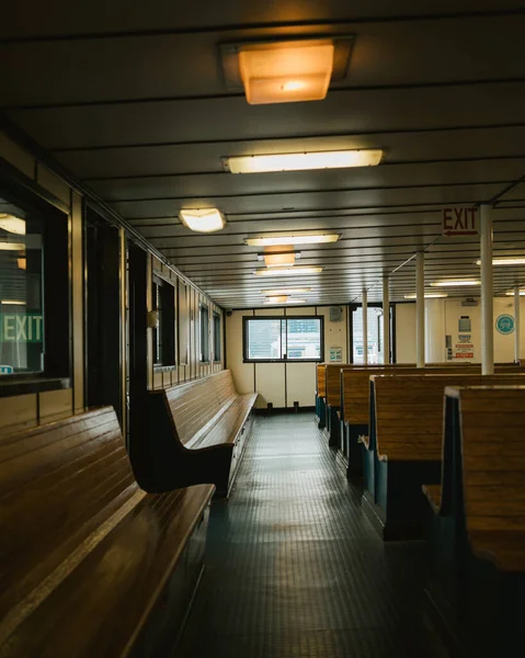 Interior Ferry Governors Island Manhattan Nova Iorque — Fotografia de Stock