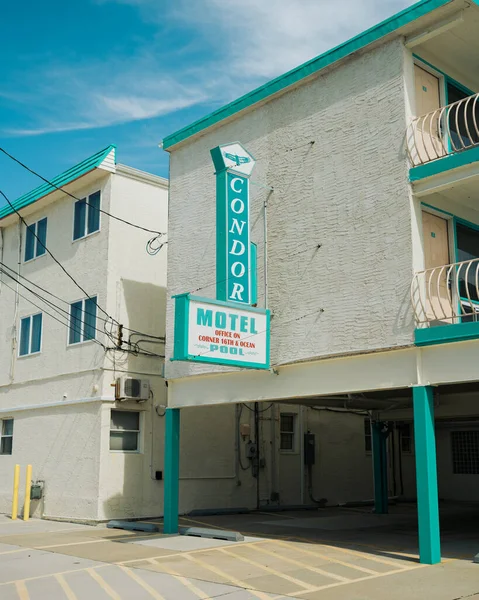 Винтажный Знак Мотеля Кондор Северный Уайлдвуд Нью Джерси — стоковое фото