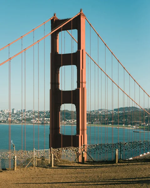 Sausalito California Dan Golden Gate Köprüsü Manzarası — Stok fotoğraf