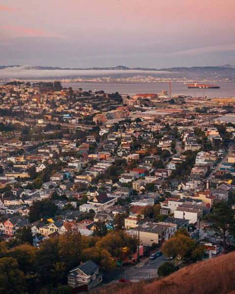 Вид Сонця Бернал Хайтс Сан Франциско Каліфорнія — стокове фото