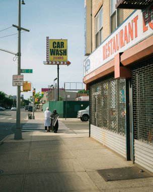 Ditmas Park, Brooklyn, New York 'ta oto yıkama tabelası