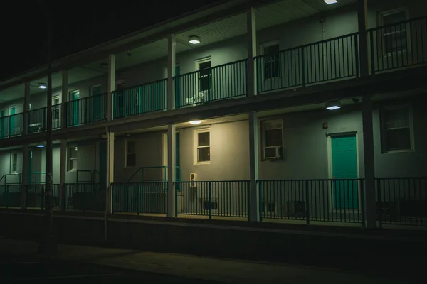Motel Noite Seaside Heights New Jersey — Fotografia de Stock