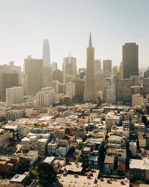 Vue Centre Ville Depuis Coit Tower San Francisco Californie — Photo