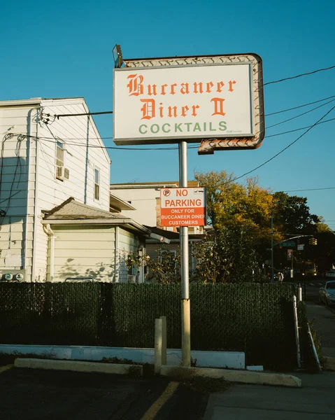 Buccaneer Diner Vintage Sign Queens New York — Stock Photo, Image
