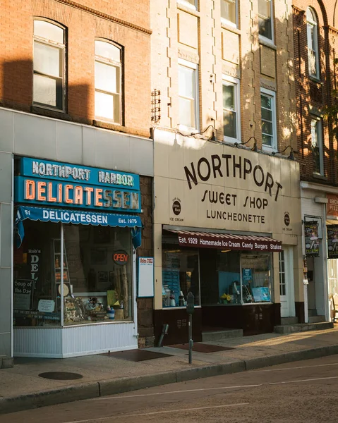 Επιχειρήσεις Main Street Northport Νέα Υόρκη — Φωτογραφία Αρχείου