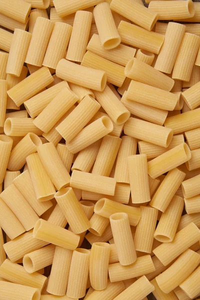 Pasta Concept Many Large Tube Shaped Rigatoni Pasta Ridged Edges — Stock Photo, Image