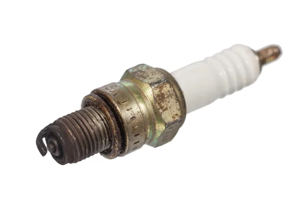 Används och smutsiga sparking plug — Stockfoto