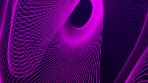 Abstrakte Geometrische Wellen Hintergrundanimation Lila Kurve — Stockvideo