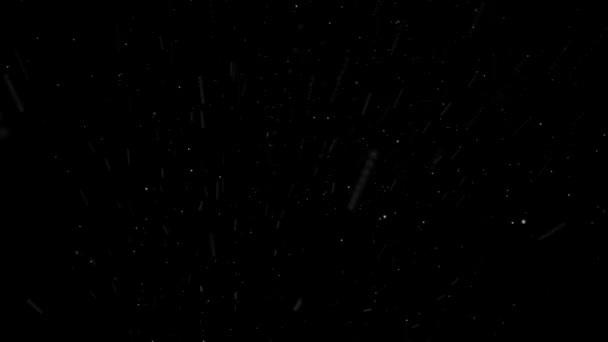 Nieve Cayendo Desde Arriba Imágenes Nieve Vista Superior Fondo Negro — Vídeo de stock