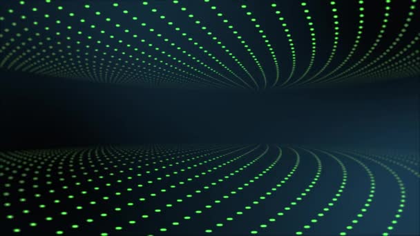 Hintergrund Der Digitalen Schleifentechnologie Mit Kopierraum Blauem Und Grünem Punktedesign — Stockvideo