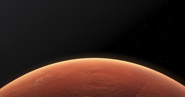 Expedición Exploración Marte Marte Movimiento Superficial Planeta Órbita Concepto Científico — Vídeo de stock