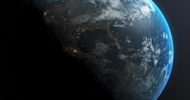 Земна Куля Космосі Концепція Зміни Клімату Світові Кадри Руху Глобуса — стокове відео