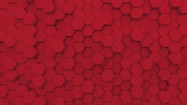 Kırmızı Hexagon arka plan animasyonu. Soyut tasarım