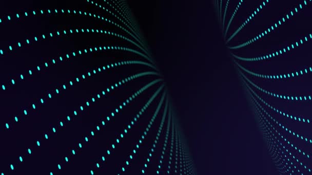抽象技术背景动画 黑暗背景 两个表面上的蓝点信息技术概念 — 图库视频影像