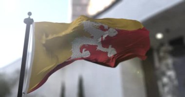Bhutan ulusal bayrağı dalgalandırıyor. Hükümet politikası ve ülke haberleri
