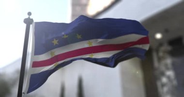 Cape Verde ulusal bayrağı dalgalanıyor. Hükümet politikası ve ülke haberleri