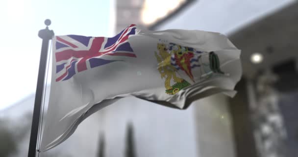 Territorio Antártico Británico Ondeando Bandera Nacional Gobierno Política País Noticias — Vídeos de Stock
