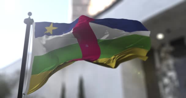 Repubblica Centrafricana Bandiera Nazionale Sventola Politica Governativa Illustrazione Delle Notizie — Video Stock