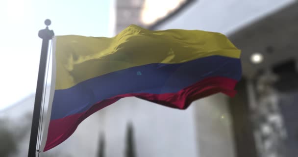 Drapeau National Colombien Agitant Politique Gouvernementale Illustration Des Actualités Nationales — Video