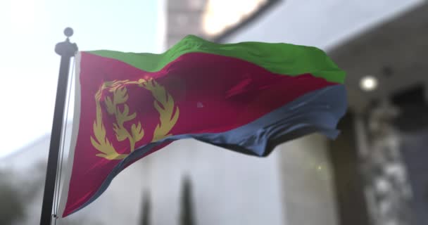 エリトリア国旗を振っている 政府の政治と国のニュースイラスト — ストック動画