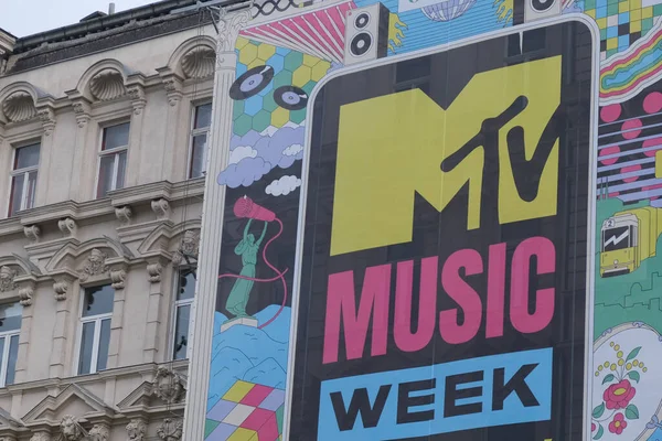 Budapest Hongrie Novembre 2021 Mtv Music Week Illustrative Editorial — Photo