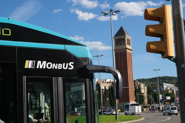 Barcelona Spanyolország 2021 November Monbus Busz Illusztratív Szerkesztőség — Stock Fotó