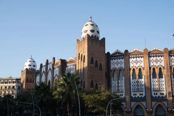 바르셀로나 스페인어 Plaza Toros Monumental Barcelona Monumental 스페인 바르셀로나에 투우장이다 — 스톡 사진