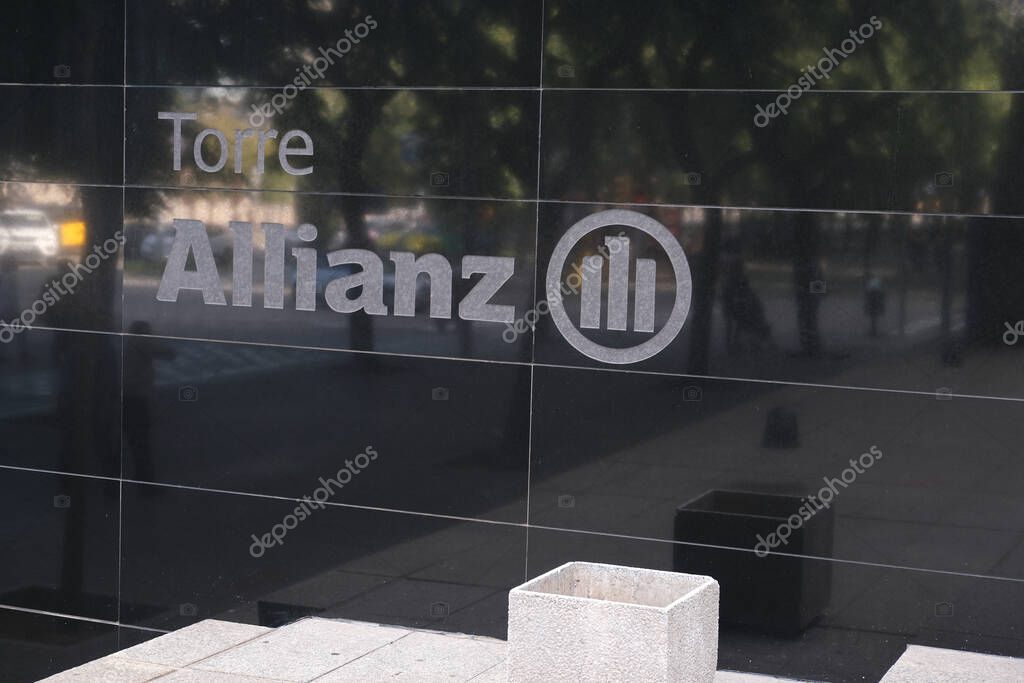 Barcelona, Spain - 5 November 2021: Torre Allianz sign, Illustrative Editorial.
