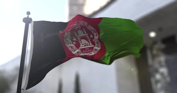 Afghanistans Nationella Flagga Afghanistan Land Viftar Flagga Politik Och Nyheter — Stockfoto