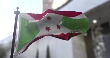 Burundi 3D bayrak sallıyor.