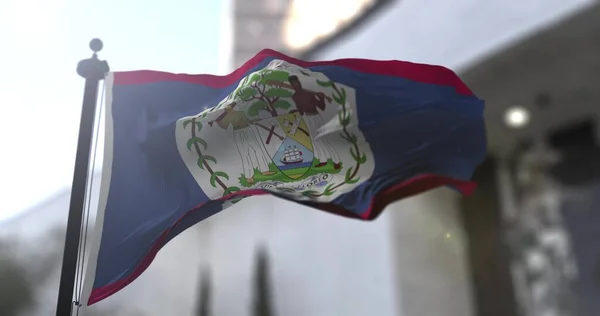 Belize Flaga Narodowa Belize Kraj Macha Flagą Polityka Wiadomości Ilustracja — Zdjęcie stockowe