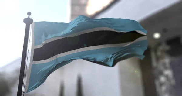 Botswana Ulusal Bayrağı Botswana Ülkesi Bayrak Sallıyor Politika Haber Illüstrasyonu — Stok fotoğraf