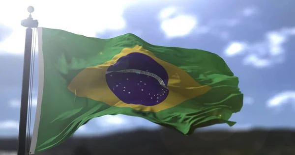 Brazil National Flag Brazilian Country Waving Flag Politics News Illustration — Stock Photo, Image