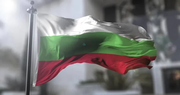 Bulgaristan Ulusal Bayrağı Bulgar Ülkesi Bayrağı Sallıyor Politika Haber Illüstrasyonu — Stok fotoğraf