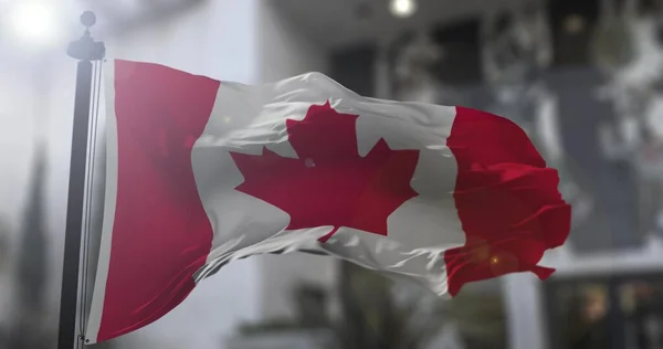 Canada Nationale Vlag Land Zwaaiende Vlag Politiek Nieuws Illustratie — Stockfoto