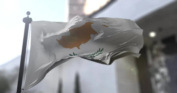 Кіпр Розмахує Національним Прапором Ілюстрація — стокове фото