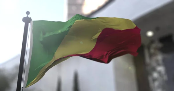 Republik Kongo Schwenkt Nationalflagge Illustration — Stockfoto